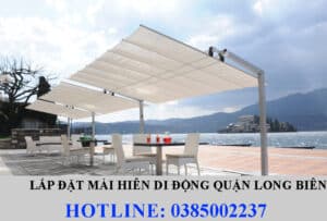 lắp đặt mái hiên di động quận Long Biên
