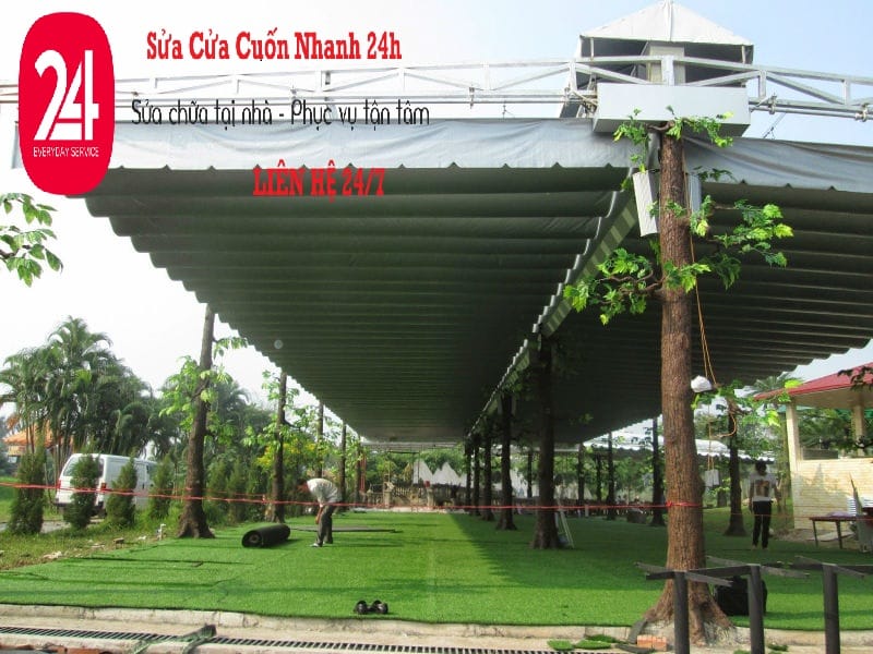 Lắp đặt mái hiên di động