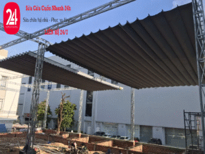 Lắp đặt mái hiên di động tại hoàng sa