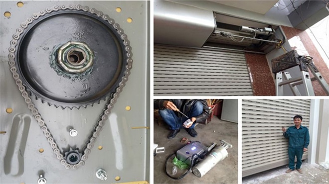 Cách xử lý khi cửa cuốn bị thấm nước đến motor