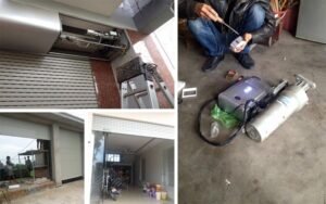 motor cửa cuốn bị thấm nước