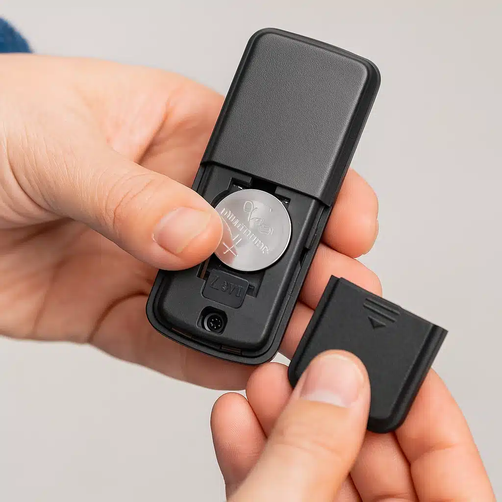 thay pin remote cửa cuốn